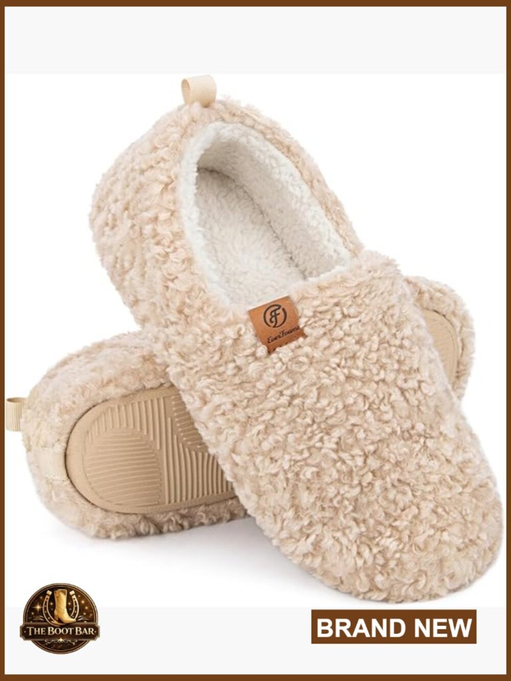 Memory Foam Fuzzy House Slippers Non-Slip Polar Fleece Lining Cozy Loafer